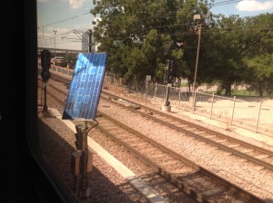 Solar power along the train route.